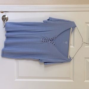 Blue Tie up Blouse